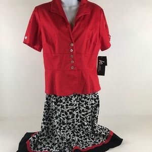 Karen Scott Collection two-piece skirt set